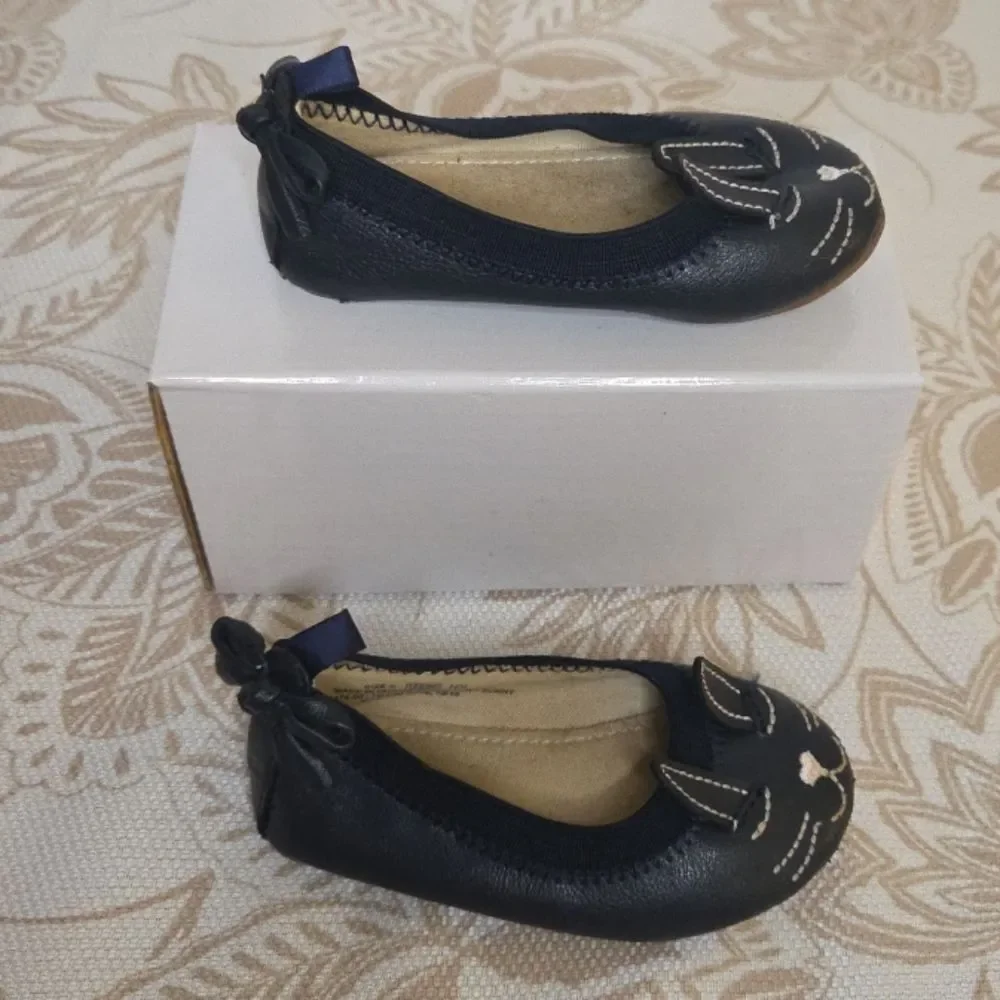 BABY GAP BUNNY BALLERINA FLATS sz 5 PRELOVED CUTESY WHIMSY EASTER BUNNY RABBIT